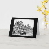 ウェリントンRR建物ニュージーランド1910 カード (黄色い花)