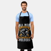 ウェルおもしろいダー エプロン (着用した状態)