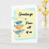 ウェルウィッシュの取得グループグリーティングカードから名前を追加 カード (黄色い花)