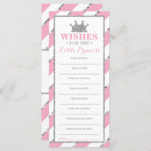 ウェルウィッシュカード、プリンセスベビーシャワーフェイクシルバー (正面/裏面)