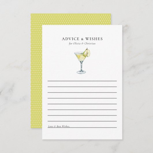 ウェルウィッシュブライダルシャワーアドバイスカード アドバイスカード (正面/裏面)
