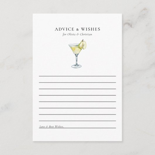 ウェルウィッシュブライダルシャワーアドバイスカード アドバイスカード (正面)