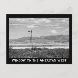 ウェルウィンドミルローデザートブラックとホワイト ポストカード
