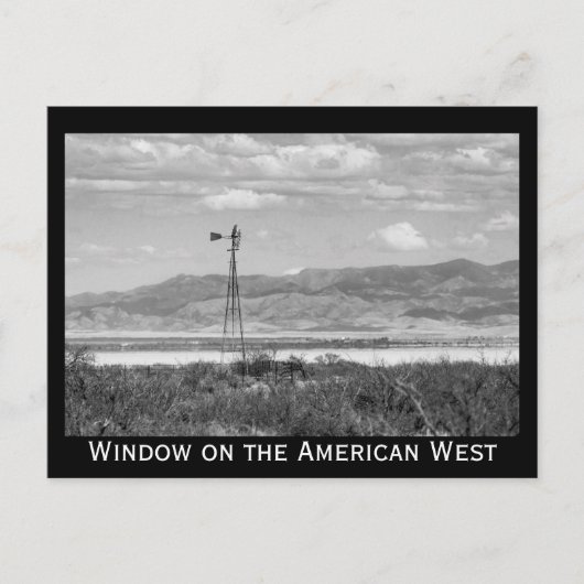 ウェルウィンドミルローデザートブラックとホワイト ポストカード (正面)