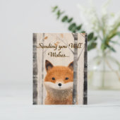 ウェルウィーズお洒落秋フォレストキツネ ポストカード (スタンド正面)