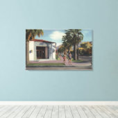 ウェルウッド壁画記念図書館の見解 キャンバスプリント (インサイチュ (ウッドフロア))