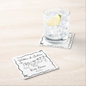 ウェルカムお洒落ベビーシャワー物干し具 スクエアペーパーコースター (インサイチュ)