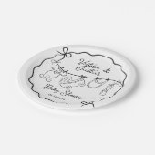 ウェルカムお洒落ベビーシャワー物干し具 ペーパープレート (アングル)