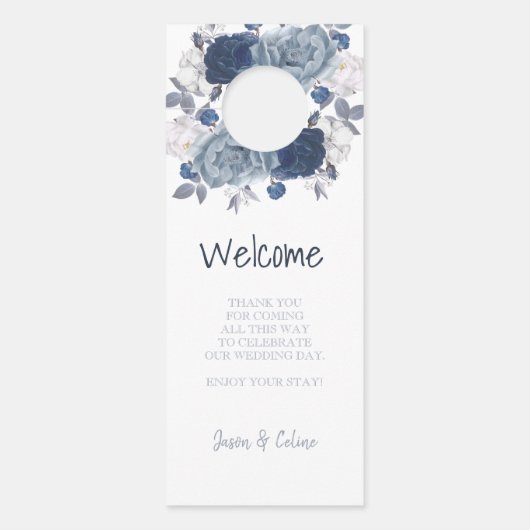 ウェルカムと邪魔しな結婚いドアハンガー ドアノブサイン (正面)