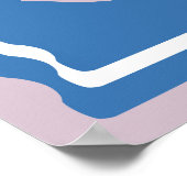 ウェルカムはっきりしたブルーパープルレトロウェーブアーチ結婚ーズ ポスター (角)