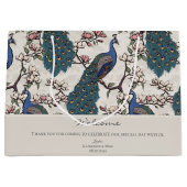 ウェルカムアイボリーフローラピーコック ラージペーパーバッグ (正面)