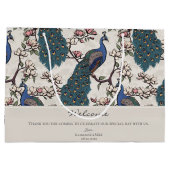 ウェルカムアイボリーフローラピーコック ラージペーパーバッグ (裏面)