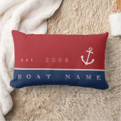 ウェルカムアウ航海のトいかり枕パーソナライズされた ランバークッション (ブランケット)