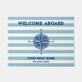 ウェルカムアウ航海のンストライプズ船名 ドアマット (正面)