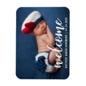 ウェルカムアナウンスメント新生児 モダン マグネット (縦)