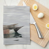 ウェルカムアヒル写真ウィゲオンカームウォーターレイクハウス キッチンタオル (四つ折り)