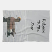 ウェルカムアヒル写真ウィゲオンカームウォーターレイクハウス キッチンタオル (横)