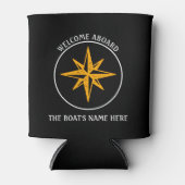 ウェルカムアボードあいさつ文金ゴールド航海のスター画像 缶クーラー (正面)