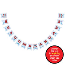 ウェルカムアボードのバンティングバナー