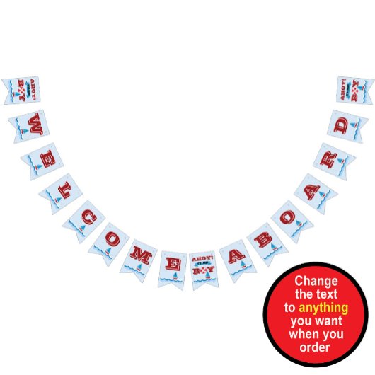 ウェルカムアボードのバンティングバナー バンティングフラッグ