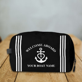 ウェルカムアボードハートいかりボート名モノグラム ドップキット