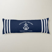 ウェルカムアボードハートいかりボート名モノグラム ボディピロー (裏面)