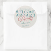 ウェルカムアボードパーティーモダン-軍隊キックオフ ラウンドシール (バッグ)