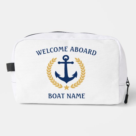ウェルカムアボードボートネームいかり金ゴールドローレルスター ドップキット (正面)