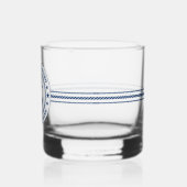 ウェルカムアボードボートネームスタイリッシュいかりロープスターズ ウイスキーグラス (左)