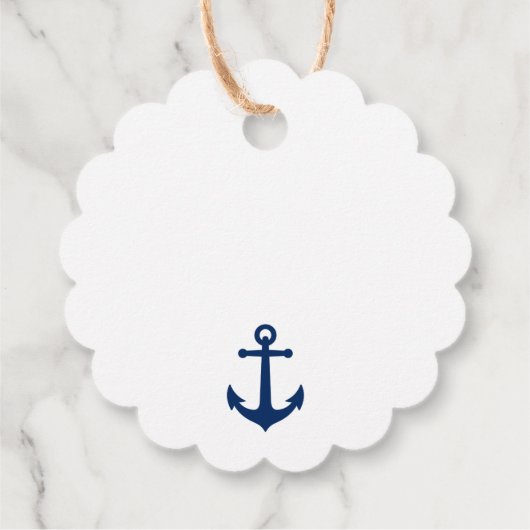 ウェルカムアボードボートネーム航海のいかりブルー フェイバータグ (裏面)