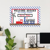 ウェルカムアボード第5誕生日表現列車 ポスター (ホームオフィス)