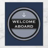 ウェルカムアボード航海のいかりサークル ワインラベル (シングルラベル)