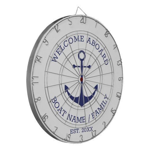 ウェルカムアボード青航海のいかりボート名 ダーツボード (正面左)