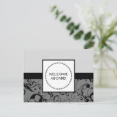 ウェルカムアボード(damask) ポストカード (スタンド正面)