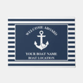 ウェルカムアボー航海のトアドバイラーハートいかり ドアマット (正面)