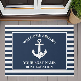 ウェルカムアボー航海のトアドバイラーハートいかり ドアマット