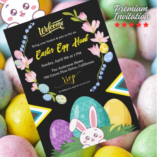 ウェルカムイースターエッグ狩りとバニー&フローラDegien 招待状