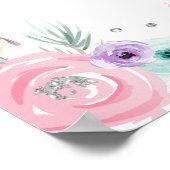 ウェルカムウィンターオネダーランドガールフローラ誕生日 ポスター (角)