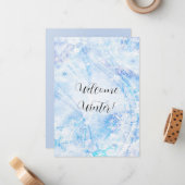 ウェルカムウィンターグリーティングカード ノートカード (正面/裏面インサイチュ)