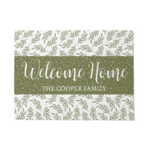 ウェルカムウィンターサイプレス&降雪模様グリーン