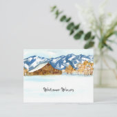 ウェルカムウィンターバーンワイオミンテトンズスノー シーズンポストカード (スタンド正面)