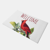 ウェルカムウィンター（鳥）ショウジョウコウカンチョウ ドアマット (アングル)