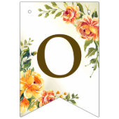 ウェルカムウェディングパーティオレンジイエローレッドフローラ バンティングフラッグ (第2の旗)