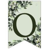 ウェルカムウェディングパーティグリーン葉フローラ バンティングフラッグ (第2の旗)