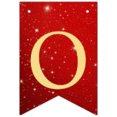 ウェルカムウェディングパーティゴールデンバードハート赤シャイニー バンティングフラッグ (第2の旗)