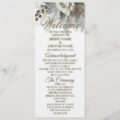 ウェルカムウェディングパーティシルバーゴールデンホワイトローズ プログラム (正面)