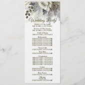 ウェルカムウェディングパーティシルバーゴールデンホワイトローズ プログラム (裏面)