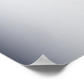 ウェルカムウェディングパーティネイビーブルーモダンフローラ ポスター (角)