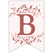 ウェルカムウェディングパーティピーチピンクデコモダンール バンティングフラッグ (第3の旗)