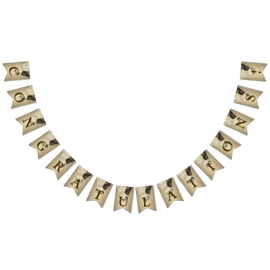 ウェルカムウェディングパーティーゴールデングリッター新郎新婦 バンティングフラッグ (全)